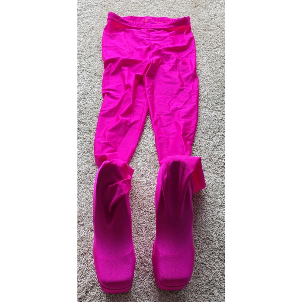 Azalea Wang Platform Pant Boot Fuschia Size 10 NEW leggings - Picture 5 of 11